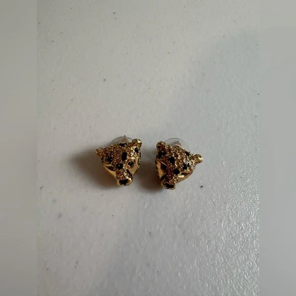 Kate Spade New York Run Wild Cheetah Stud Earrings | Whimsical Crystal Studs - Picture 4 of 9